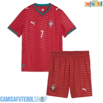 Camisa de time de futebol Portugal Cristiano Ronaldo #7 Replicas 1º Equipamento Infantil Mundo 2026 Manga Curta (+ Calças curtas)